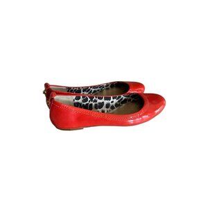 Coach Women's Tomato Red Patent Leather Ballet Flats Size 7 B
